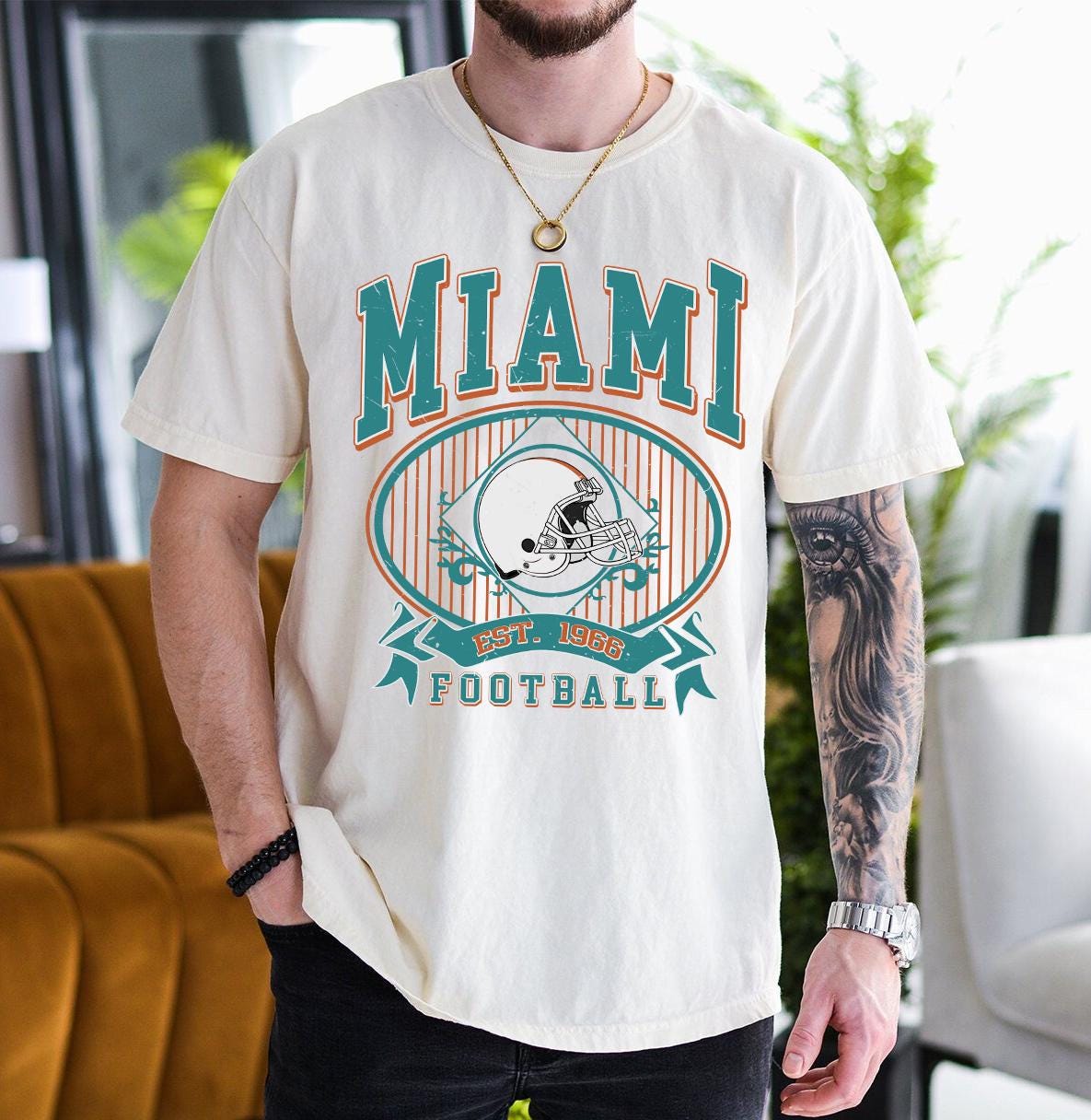 Miami Football Retro Shirt, Game Day Tee, Sunday Miami Football Sweatshirt, Miami Football Fan Shirt, Miami Team Rugby Gift