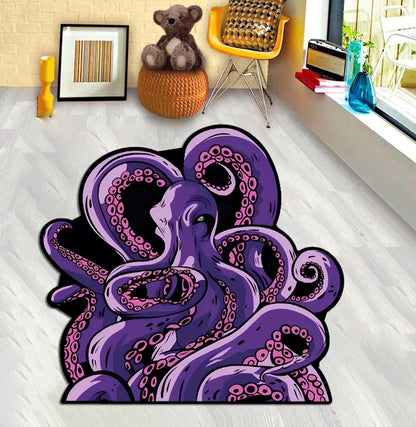 Octopus rug,Octopus decor,Purple Octopus,Green Octopus,Blue Octopus,Octopus Sea Personalized Area Rug,Sea Lover Gift, Custom rug, Home decor
