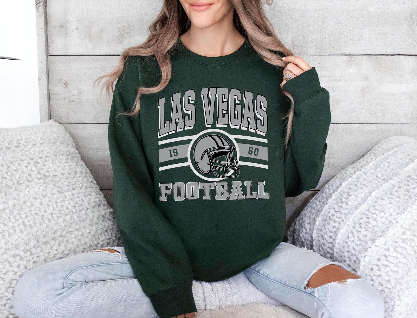Vintage Las Vegas Football Sweatshirt, Las Vegas Game Day Shirt, Las Vegas Shirt, Game Day Shirt, Trendy Las Vegas Football Fan Gift.