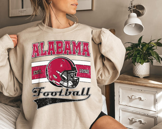 Alabama Football Sweatshirt, Vintage Alabama Crewneck, Retro Alabama Sweatshirt, Alabama Varsity Sweatshirt, Alabama Long Sleeve