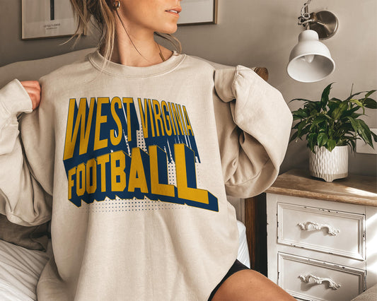 West Virginia Football Sweatshirt, Vintage West Virginia Crewneck, Retro West Virginia , West Virginia Varsity , West Virginia Long Sleeve