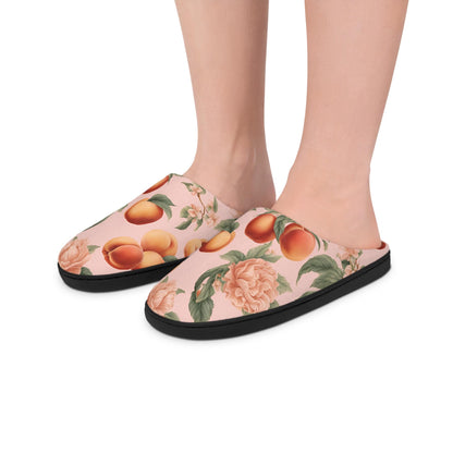 Women'sSlippers Peach Fruit Slippers Women's Houseshoes Slippers Fruit Slippers Peachflowers Indoorslipper Rubbersoles Peach Lovers Gift