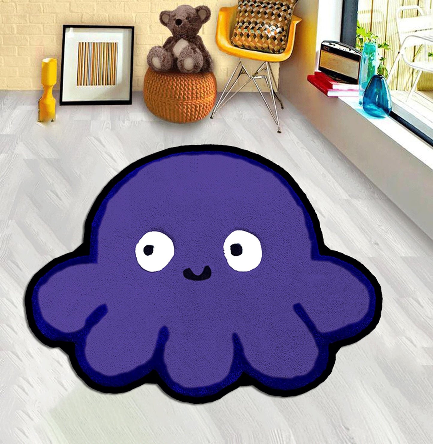 Red Octopus, Blue Octopus, Purple Octopus, Octopus, Yellow Octopus, Orange Octopus, Green Octopus, Kids Room Decor,Octopus Decor,Octopus Rug