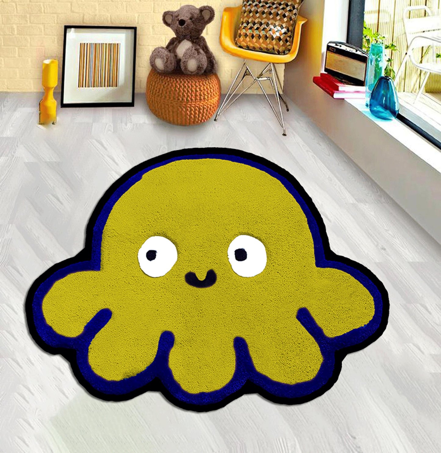 Red Octopus, Blue Octopus, Purple Octopus, Octopus, Yellow Octopus, Orange Octopus, Green Octopus, Kids Room Decor,Octopus Decor,Octopus Rug