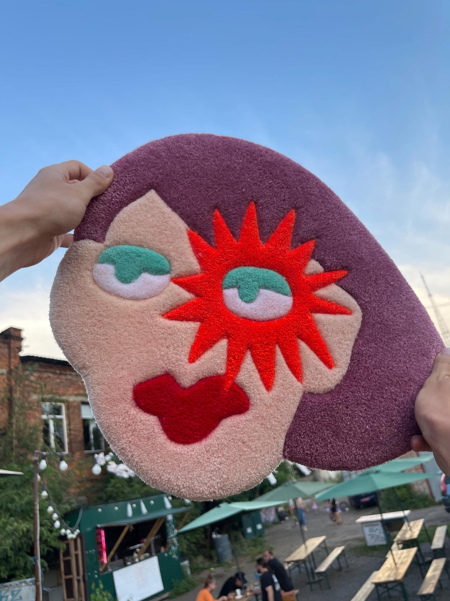 Funky Tufted Rug /  100% Handmade Rug / Housewarming Gifts, 3D Custom Rug , Wall Decor