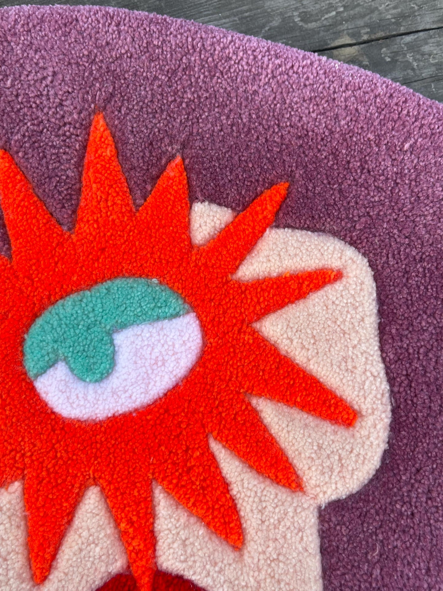 Funky Tufted Rug /  100% Handmade Rug / Housewarming Gifts, 3D Custom Rug , Wall Decor