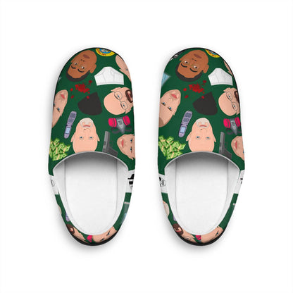 Breaking Bad Slippers | Indoor Slippers For Her For Him Cartoon Character Green Gift Stocking Stuffer Birthday Christmas Gift