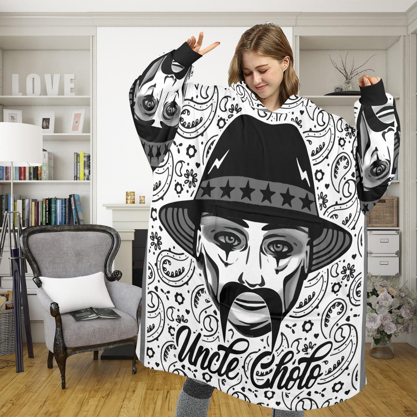 Chicano Vato Loco Blanket Hoodie Personalized Fleece Loungewear