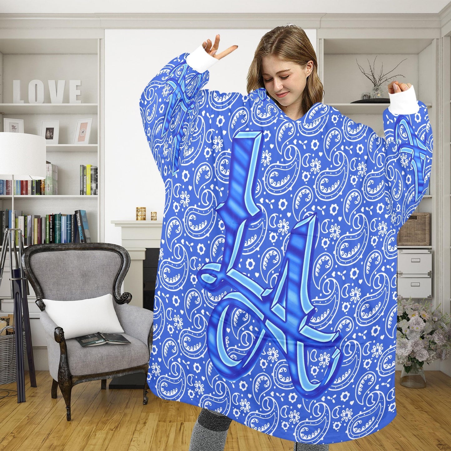 LA Logo Blanket Hoodie Unisex Loungewear