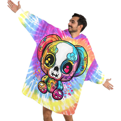 Personalized Blanket Hoodie Teddy Bear Fleece Loungewear