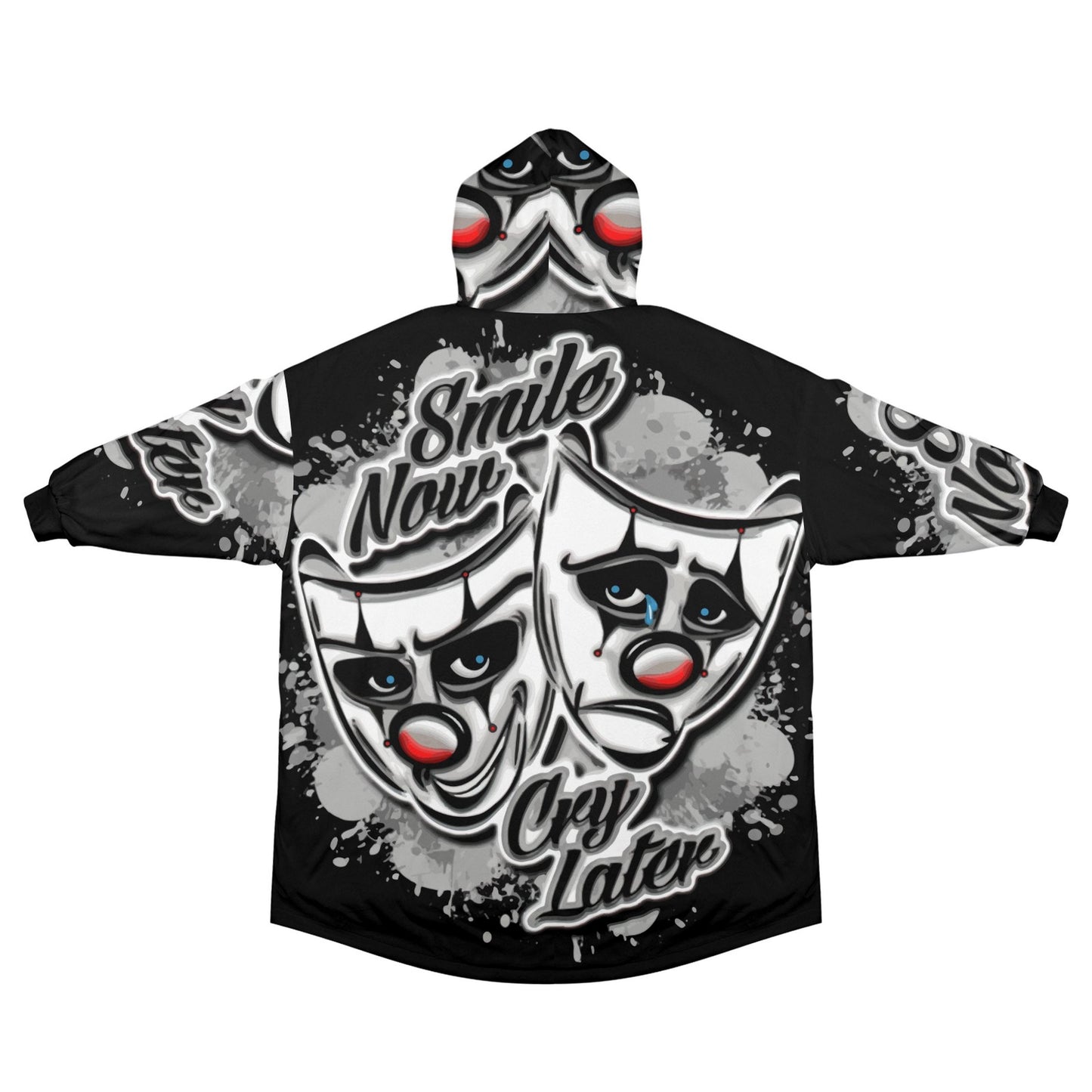 Personalized Blanket Hoodie Chicano Cartoon Smile Now Cry Later