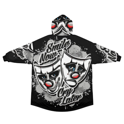 Personalized Blanket Hoodie Chicano Cartoon Smile Now Cry Later