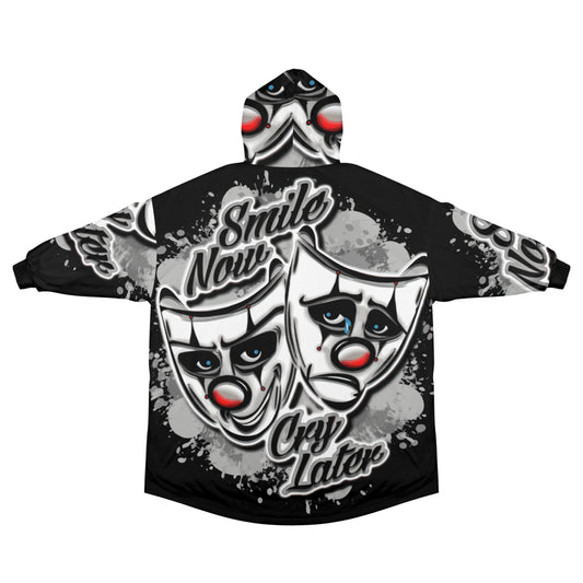 Personalized Blanket Hoodie Chicano Cartoon Smile Now Cry Later