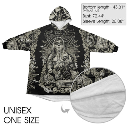 Mi Vida Loca Blanket Hoodie Día De Los Muertos Day of the Dead
