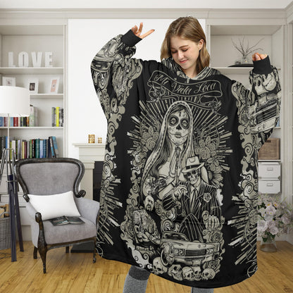 Mi Vida Loca Blanket Hoodie Día De Los Muertos Day of the Dead