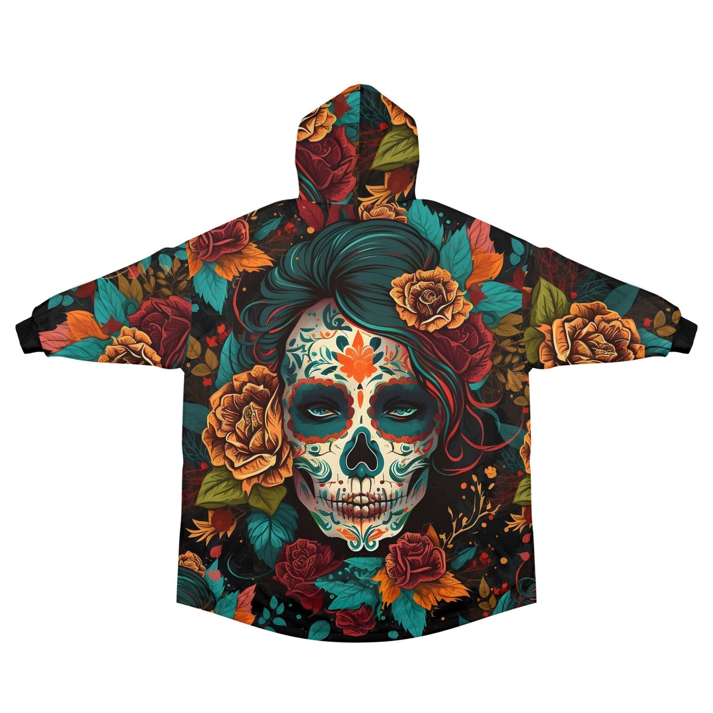 Blanket Hoodie personalized blankets hoodie that is a blanket Comics La Catrina Día De Los Muertos Art
