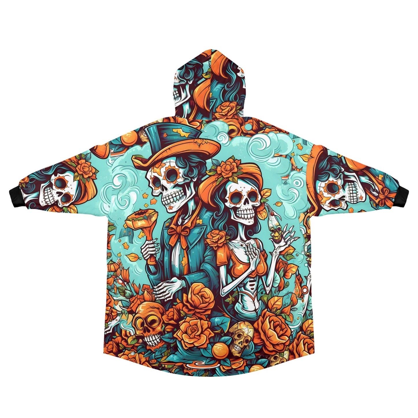 Blanket Hoodie personalized blankets hoodie that is a blanket Comics Calavera Día De Los Muertos Art Chicano Mexico