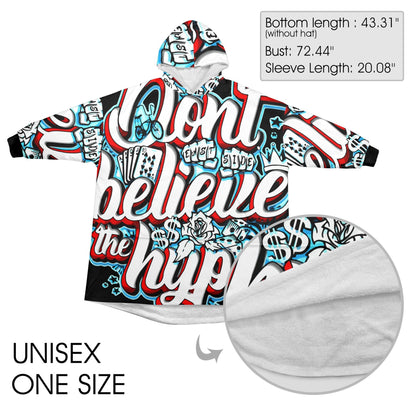 Graffiti Blanket Hoodie Personalized Unisex Loungewear