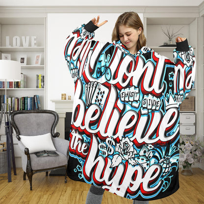 Graffiti Blanket Hoodie Personalized Unisex Loungewear