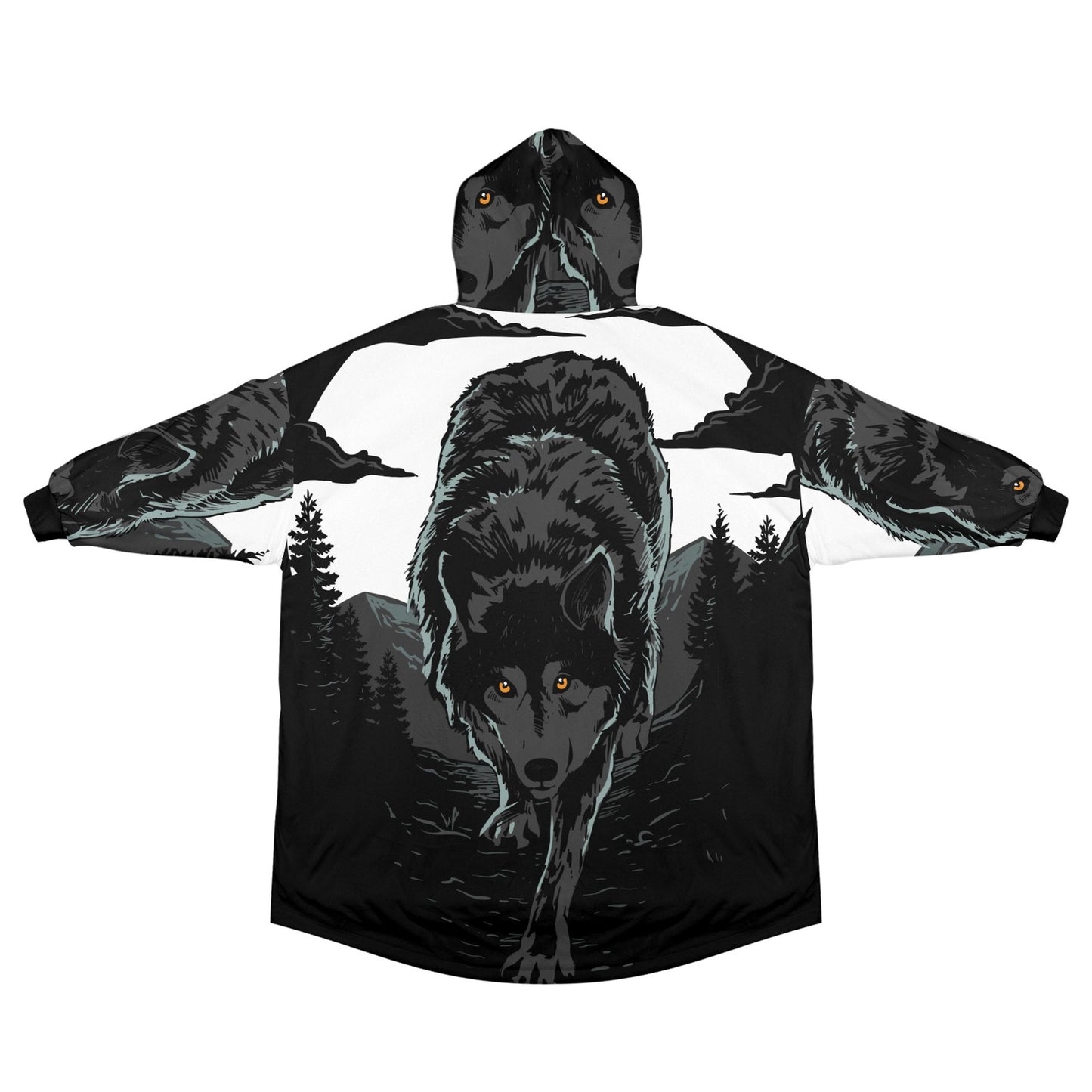 Wolf Blanket Hoodie Personalized Fleece Loungewear