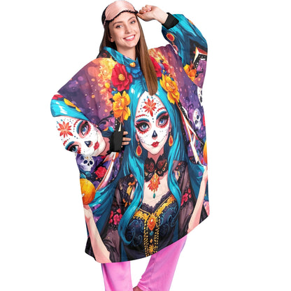 Personalized Blanket Hoodie Comics Cartoon Fleece Lounger