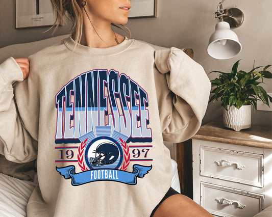 Tennessee Football Sweatshirt, Vintage Tennessee Crewneck, Retro Tennessee Sweatshirt, Tennessee Varsity Sweatshirt, Tennessee Longsleeve