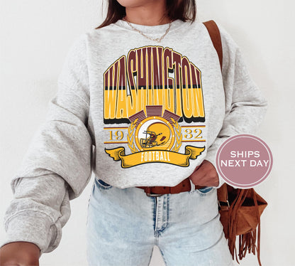 Washington Football Sweatshirt, Vintage Washington Crewneck, Retro Washington Sweatshirt, Washington Varsity Sweatshirt, Washington Football