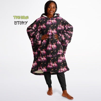 Unisex Halloween Pumpkins Print Snug Hoodie,Printed Hooded Blanket,Blanket Sleeves,Lounge Wear,Unique,Novelty Gifts, birthday Christmas Gift