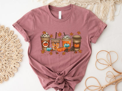 Fall Coffee Shirt, Halloween Pumpkin Latte Drink Cup, Cute Fall Sweatshirt, Coffee Lover Shirt, Pumpkin Spice Shirt, Thanksgiving Shirt