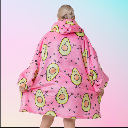 Avocado Hoodie Blanket Oversized Thick Sherpa Hoodie Snugclub One Size