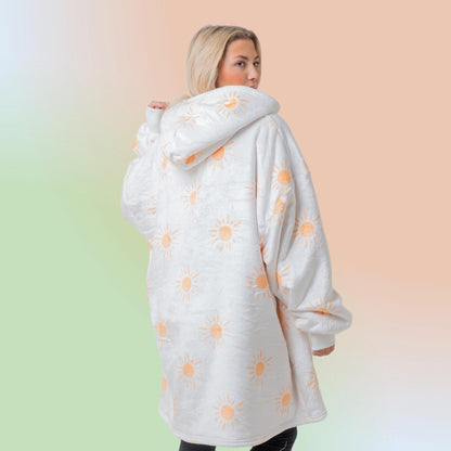 Sun Hoodie Blanket Oversized Thick Sherpa Hoodie Snugclub One Size
