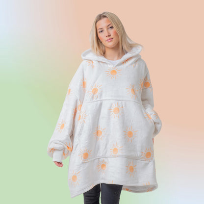 Sun Hoodie Blanket Oversized Thick Sherpa Hoodie Snugclub One Size