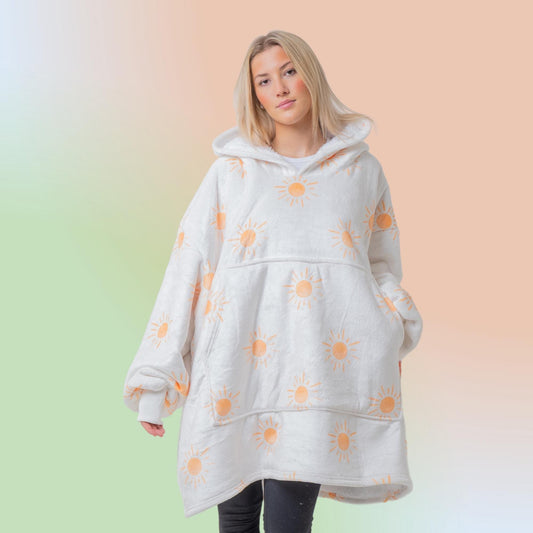 Sun Hoodie Blanket Oversized Thick Sherpa Hoodie Snugclub One Size