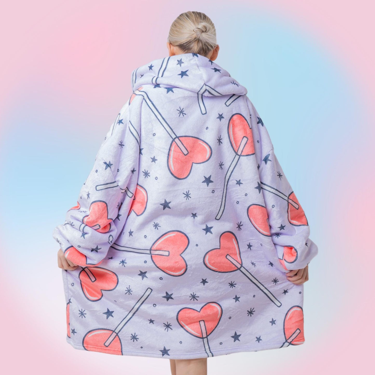 Lolly Love Hoodie Blanket Oversized Thick Sherpa Hoodie Snugclub One Size