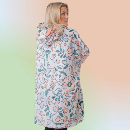 Flower Meadow Hoodie Blanket Oversized Thick Sherpa Hoodie Snugclub One Size