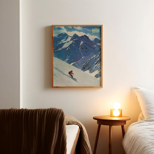 Vintage Skiing Magazine Poster, Ski Wall Art Poster, Outdoor Ski Catalogue Poster, Skiing Magazine Wall Art Print, Retro Backcountry Poster