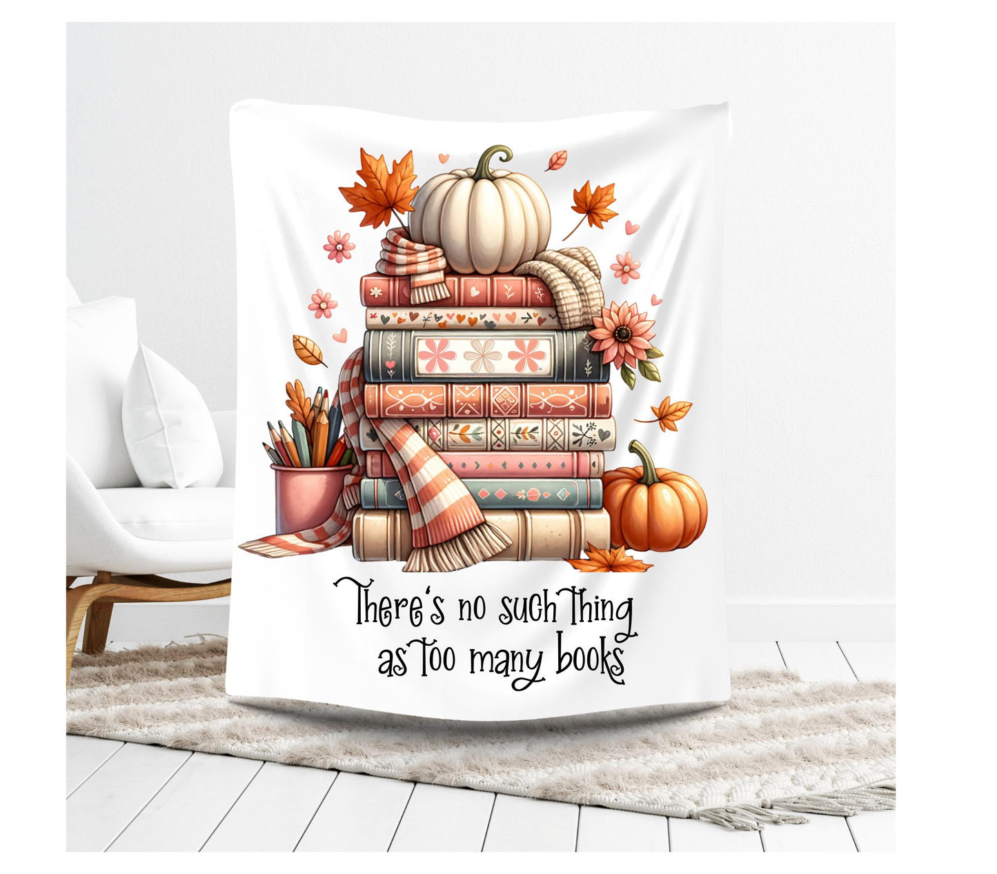 Book lovers fall blanket autumn blanket for book lovers fall throw blanket for bookworms blanket for reading cozy reading blanket for fall