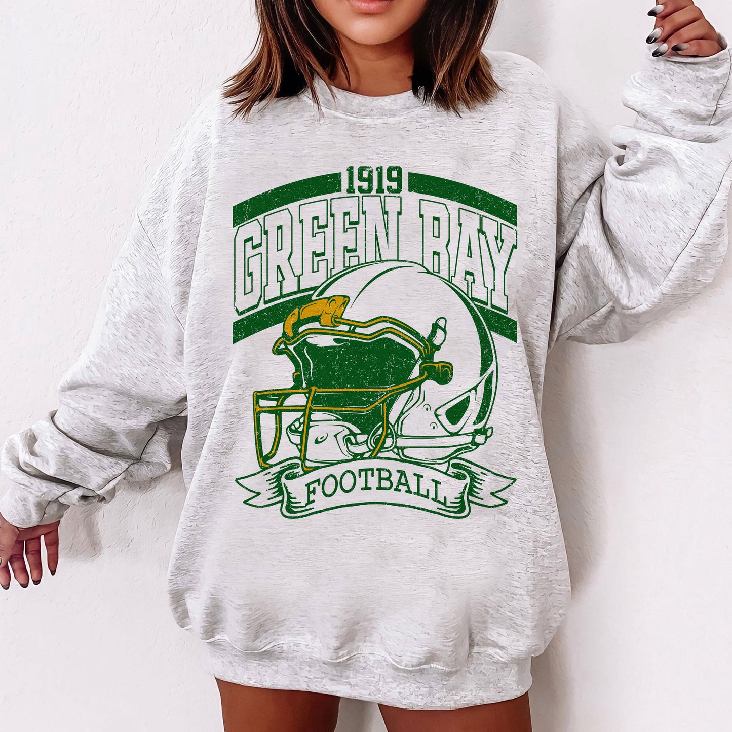 Vintage 90s Style Green Bay Football Sweatshirt, Game Day Shirt, Green Bay Team Football Shirt, Sunday Green Bay, Green Bay Football