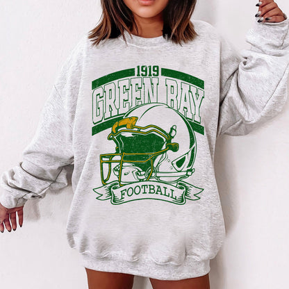 Vintage 90s Style Green Bay Football Sweatshirt, Game Day Shirt, Green Bay Team Football Shirt, Sunday Green Bay, Green Bay Football