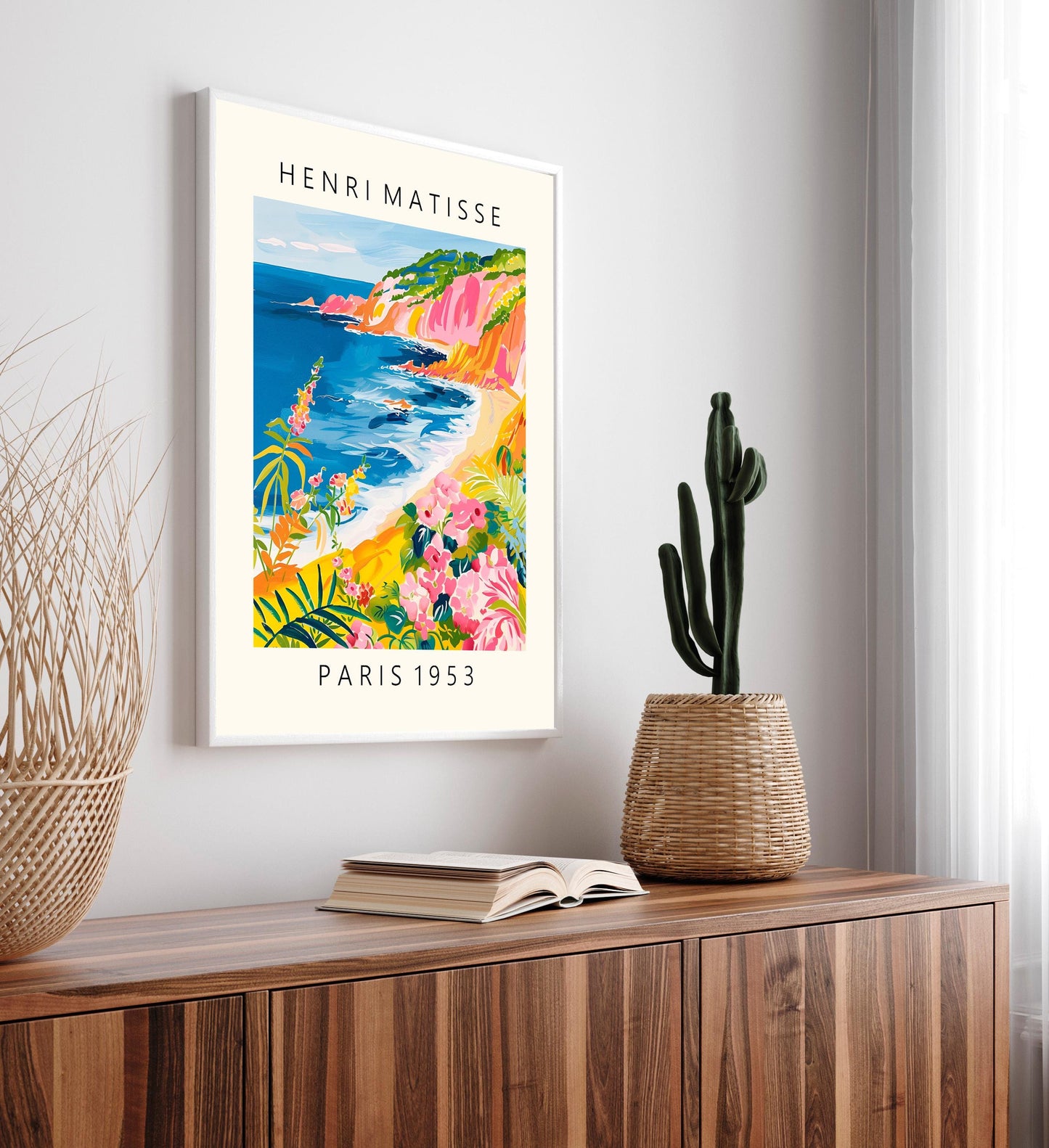 Henri Matisse Style Ocean Print: Beach House Wall Art