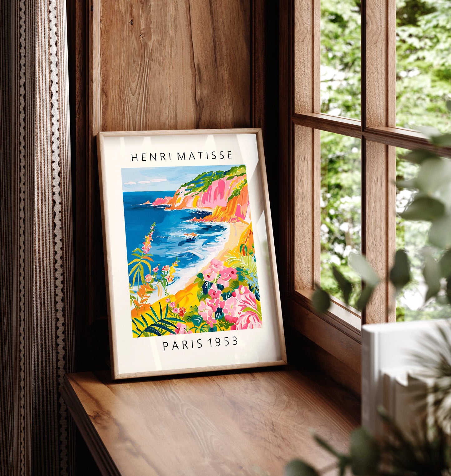 Henri Matisse Style Ocean Print: Beach House Wall Art