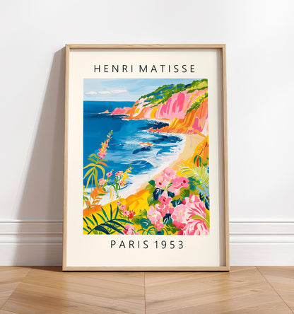 Henri Matisse Style Ocean Print: Beach House Wall Art