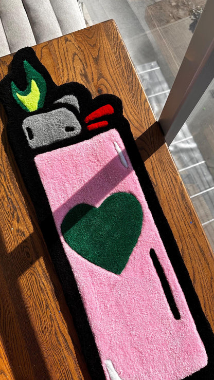 Tufted Lighter Rug / 3d custom rug / Funky Wall Decor , 100% Handmade rug