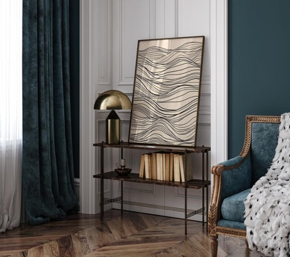 Minimalist Lines Art, Neutral Beige Print, Beige Wall Art Decor, Abstract Line Drawing Print, Minimal Art Poster, Modern Wall Decor