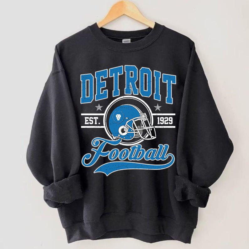 Detroit Football Shirt, Vintage Style Detroit Football shirt, Sunday Football, Detroit Football Sweatshirt, Super Bowl Shirt.
