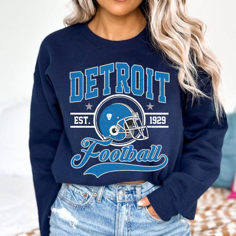 Detroit Football Shirt, Vintage Style Detroit Football shirt, Sunday Football, Detroit Football Sweatshirt, Super Bowl Shirt.