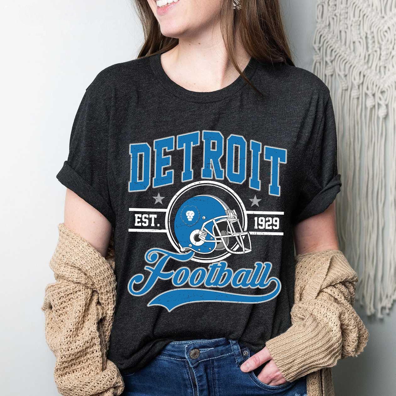 Detroit Football Shirt, Vintage Style Detroit Football shirt, Sunday Football, Detroit Football Sweatshirt, Super Bowl Shirt.