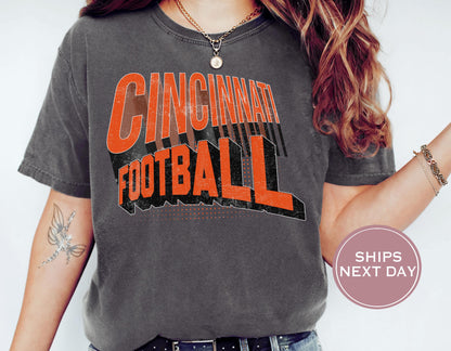 Retro Cincinnati Football Shirt, Vintage Cincinnati Football Shirt, Cincinnati Football Shirt, Trendy Cincinnati Football Shirt, Game Shirt