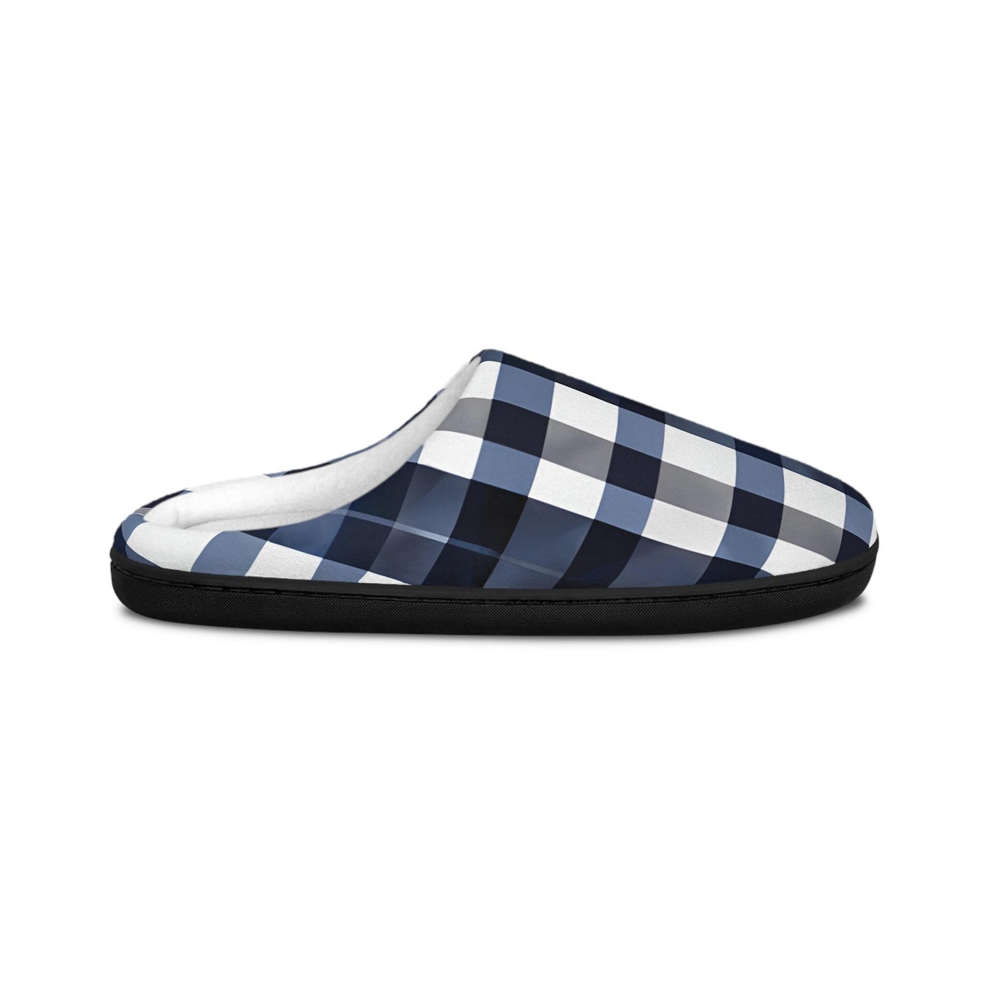 Men'sSlippers NavyBlue TartanPlaid Warm and CozyGift for Him - HusbandGift, Dad, Grandpa, Brother, Son, Men's Indoorslippers HouseShoes