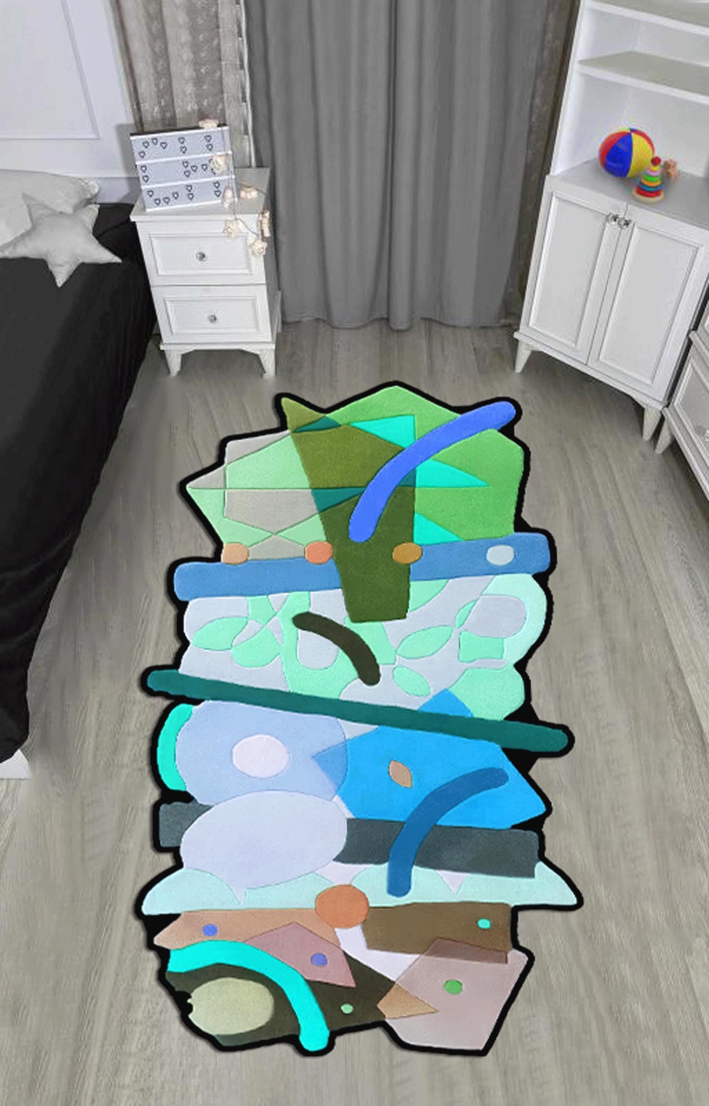 Multi colored Irregular Shape, Irregular rug, Irregular area rug, Living room carpet, colorful irregular carpet,modern irregular rug,bedroom